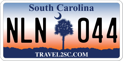 SC license plate NLN044