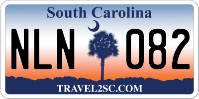 SC license plate NLN082