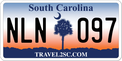 SC license plate NLN097