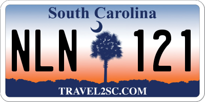 SC license plate NLN121