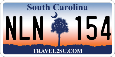 SC license plate NLN154