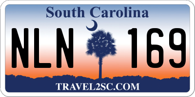 SC license plate NLN169