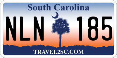 SC license plate NLN185