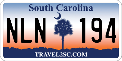 SC license plate NLN194