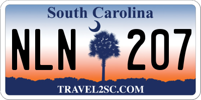 SC license plate NLN207
