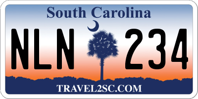 SC license plate NLN234