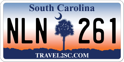 SC license plate NLN261