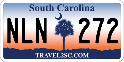 SC license plate NLN272