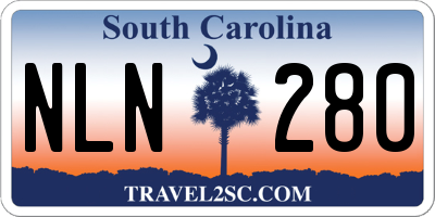 SC license plate NLN280