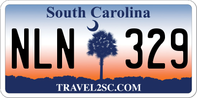 SC license plate NLN329