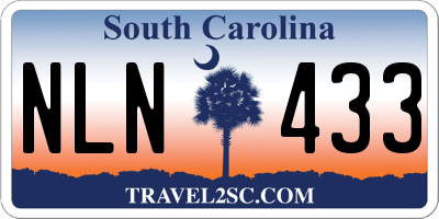 SC license plate NLN433