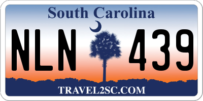 SC license plate NLN439