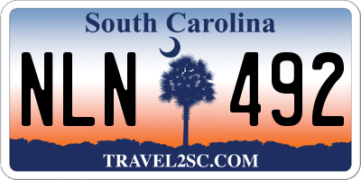 SC license plate NLN492