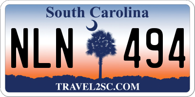SC license plate NLN494