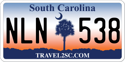 SC license plate NLN538