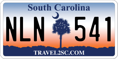 SC license plate NLN541