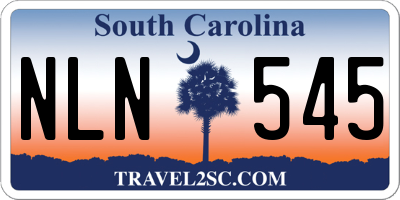 SC license plate NLN545