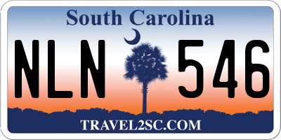 SC license plate NLN546