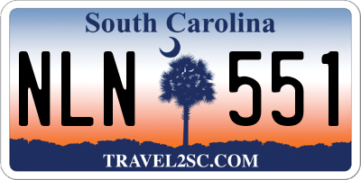 SC license plate NLN551