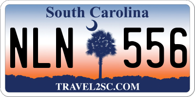 SC license plate NLN556