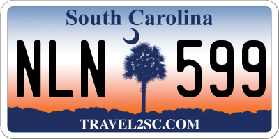 SC license plate NLN599
