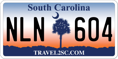 SC license plate NLN604
