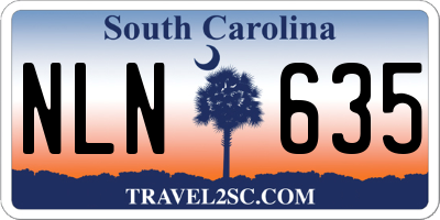 SC license plate NLN635