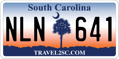 SC license plate NLN641