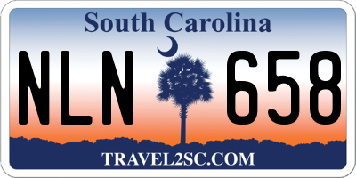 SC license plate NLN658