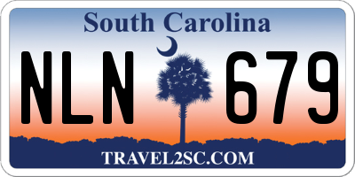SC license plate NLN679