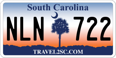 SC license plate NLN722