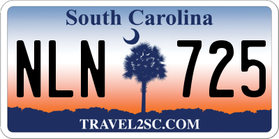 SC license plate NLN725