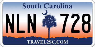 SC license plate NLN728