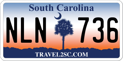 SC license plate NLN736