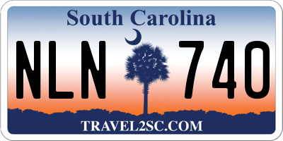 SC license plate NLN740