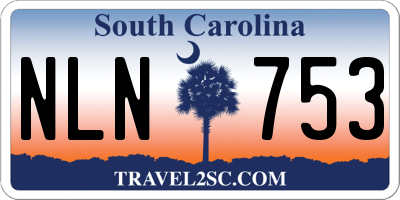 SC license plate NLN753
