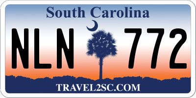 SC license plate NLN772