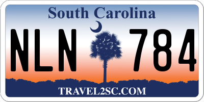 SC license plate NLN784