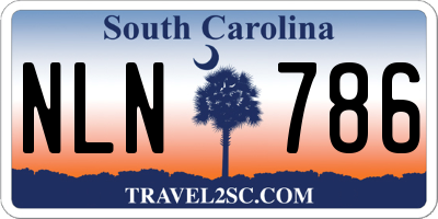 SC license plate NLN786
