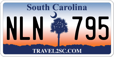 SC license plate NLN795