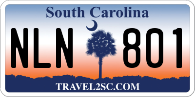 SC license plate NLN801
