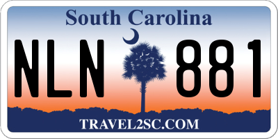 SC license plate NLN881
