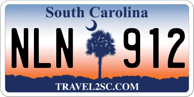 SC license plate NLN912