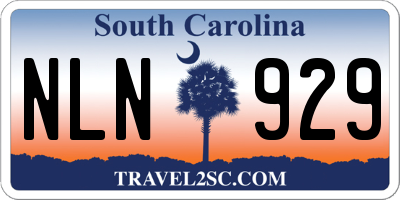 SC license plate NLN929