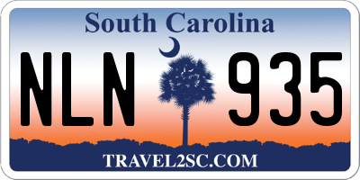 SC license plate NLN935