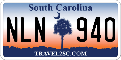 SC license plate NLN940