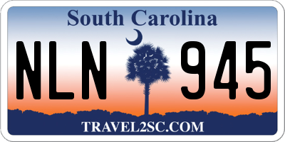 SC license plate NLN945