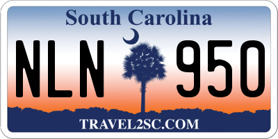 SC license plate NLN950