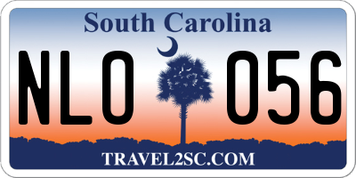 SC license plate NLO056
