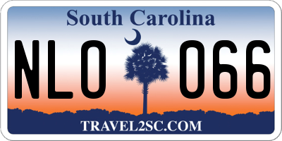 SC license plate NLO066
